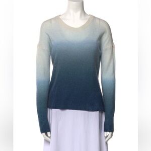 White + Warren Gradient Blue cashmere Sweater